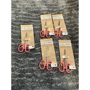 Crafter's Square Detailing Scissors 4 Inches Arts & Crafts Pink Handles Lot of 5